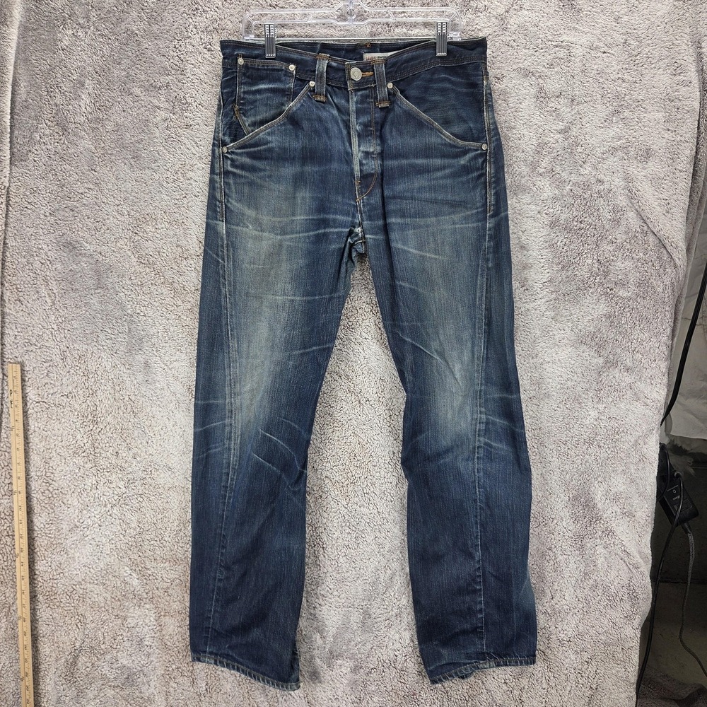Vintage Levis Engineered Jeans Mens 32x32 Blue Twisted Dark Wash Button Fly